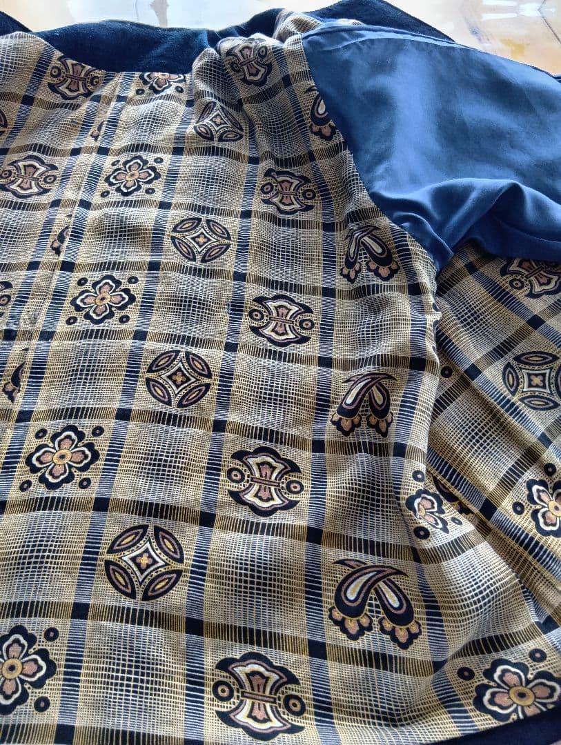 藍染古布の刺し子ジャケット