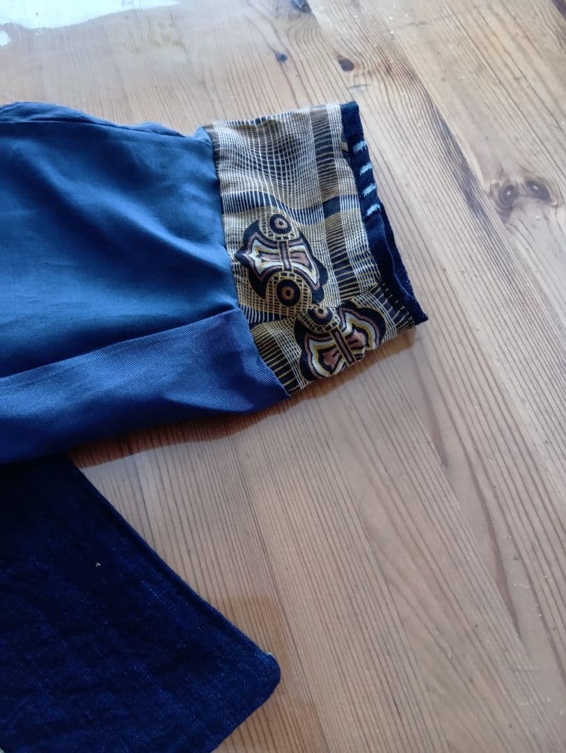 藍染古布の刺し子ジャケット