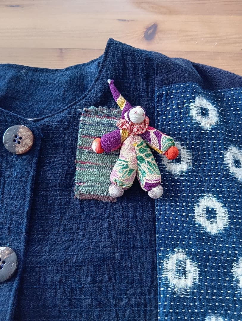 藍染古布の刺し子ジャケット