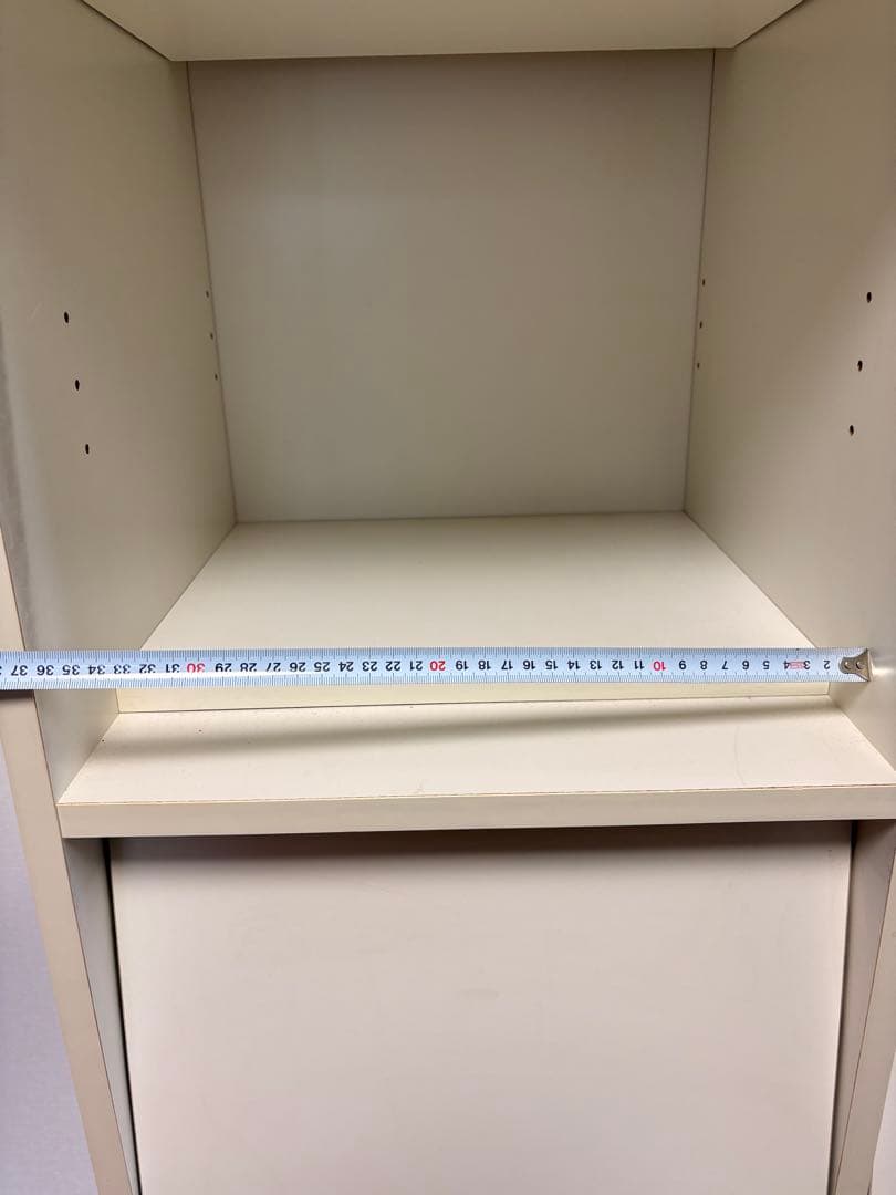 Morris　ホワイトスライド式本棚 12個収納