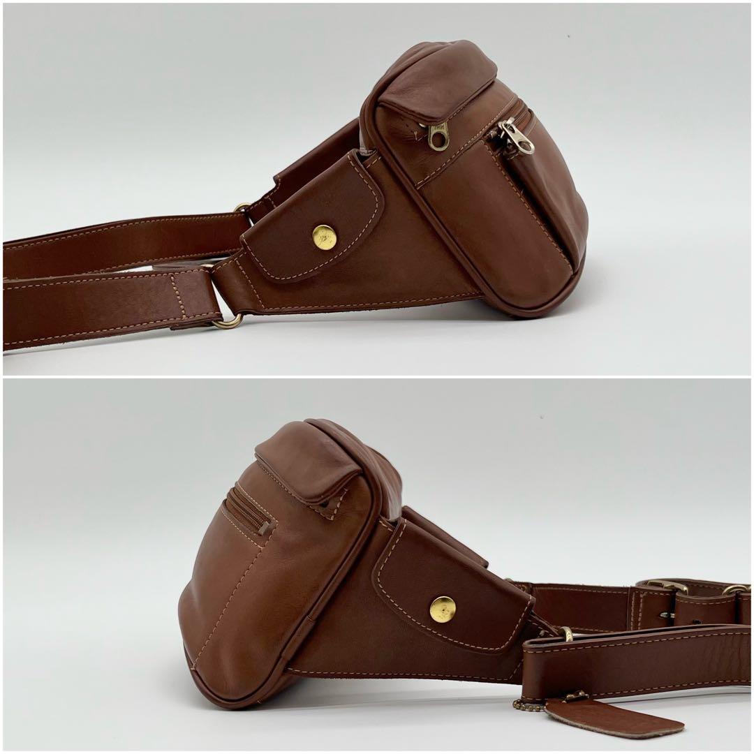 COACH ウエストポーチ ウエスト バッグ ボディバッグ レザー ブラウン