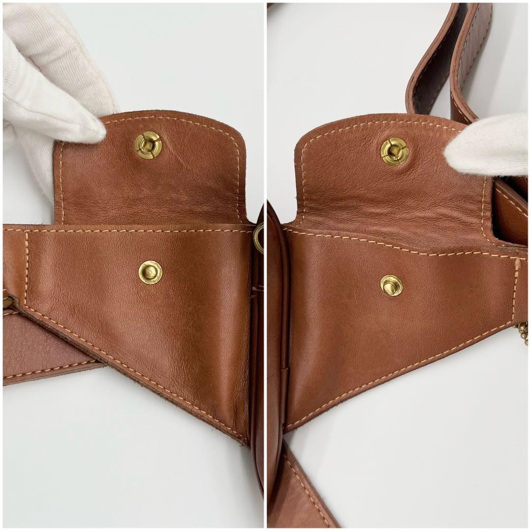 COACH ウエストポーチ ウエスト バッグ ボディバッグ レザー ブラウン