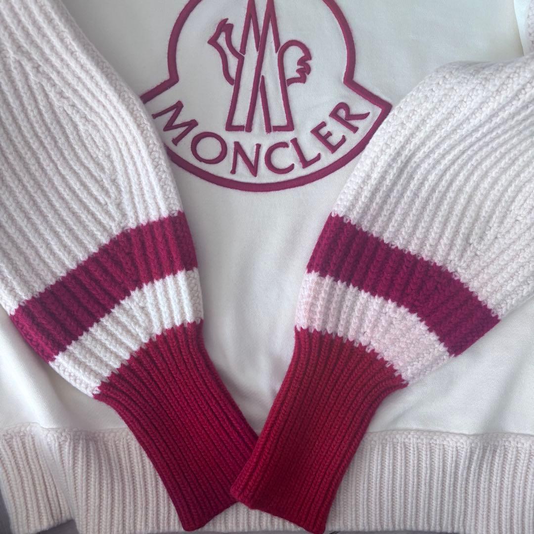 モンクレール★ビッグロゴスウェット★サイズXS★ホワイト