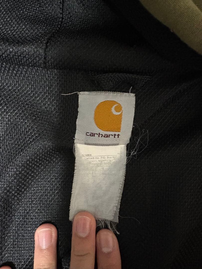 Carhartt フード付きジップパーカー Lサイズ オリーブ