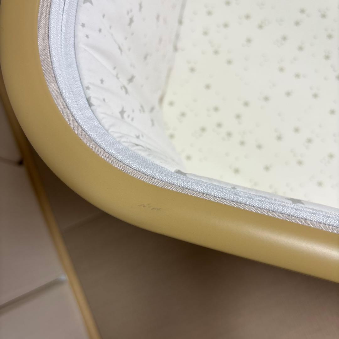 HZDMJ ベビーベッド　カーキ(ベージュ) 防水シーツセット