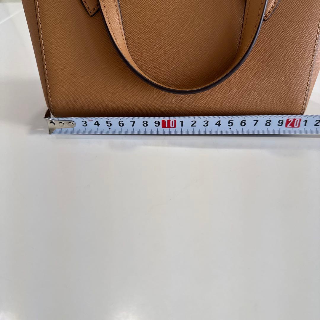 美品　サフィアーノ　ベージュ　ゴールド　ミニバッグ　ショルダーバッグとしても