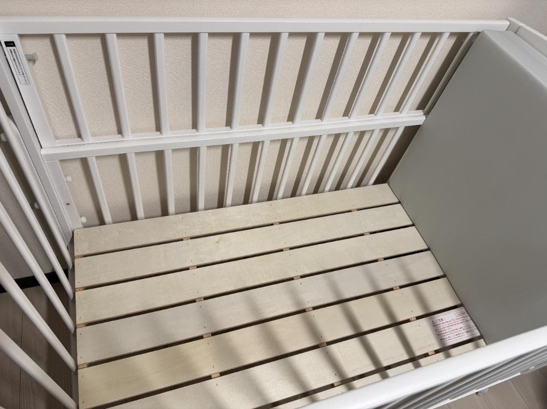 2024年3月購入 nommoc Wオープン ハイタイプ ベビーベッド　ホワイト