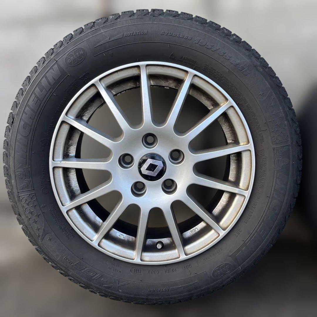 カングー専用ハブリング不要15インチ スポークデザインホイール 4本セット