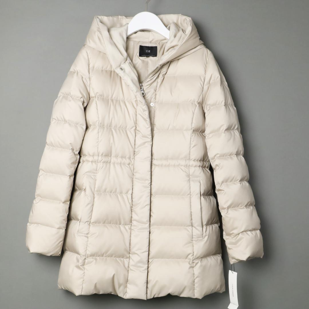 330 新品 今季23区シレータフタ ミドル丈 ダウンコート ショートコート38