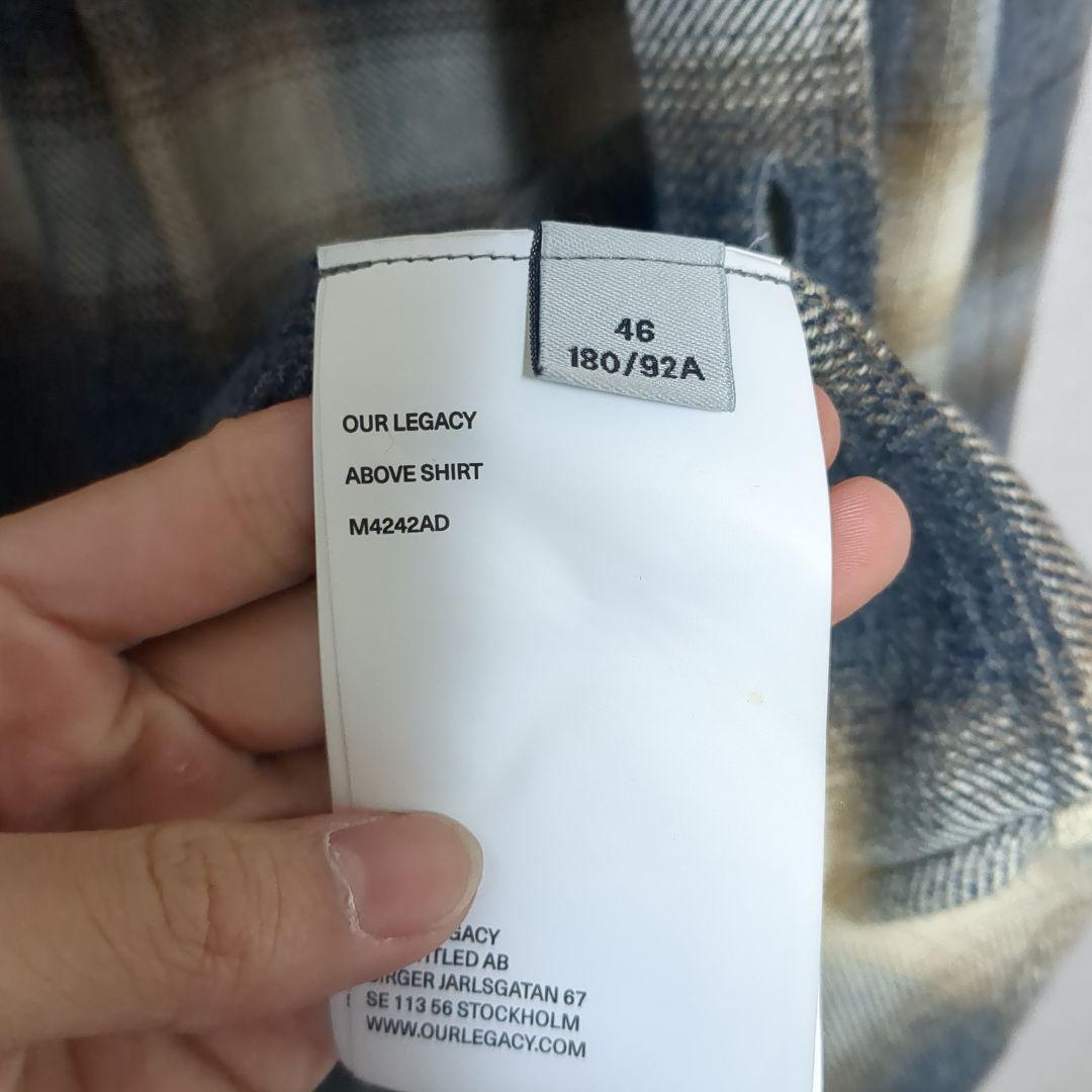 【正規品】OUR LEGACY ABOVE SHIRT 24aw Size 46