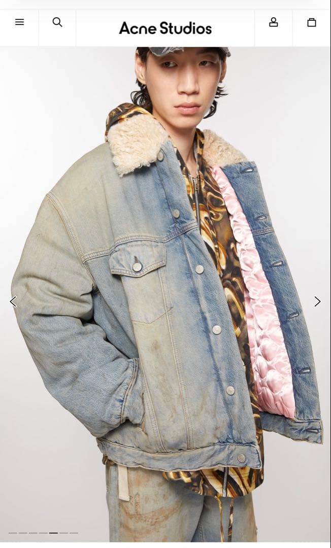Acne Studios 襟ファー　デニムジャケット