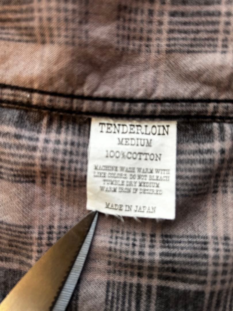 TENDERLOIN ×RATS 長袖ネルシャツ ブラック/グレー/ホワイト