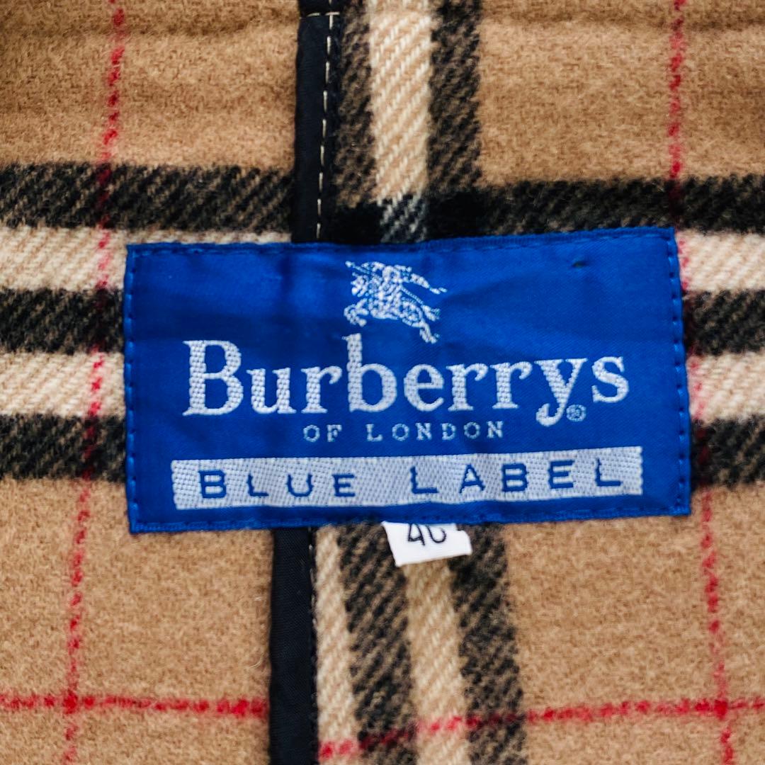 2505A 美品バーバリーロンドン ダッフルコート裏地ノバチェック ロング 40