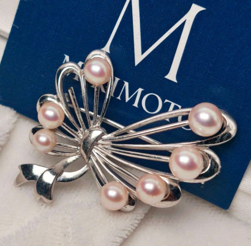 【最高級!!】ミキモト ブローチ パール フォーマル 7珠 皇室御用達