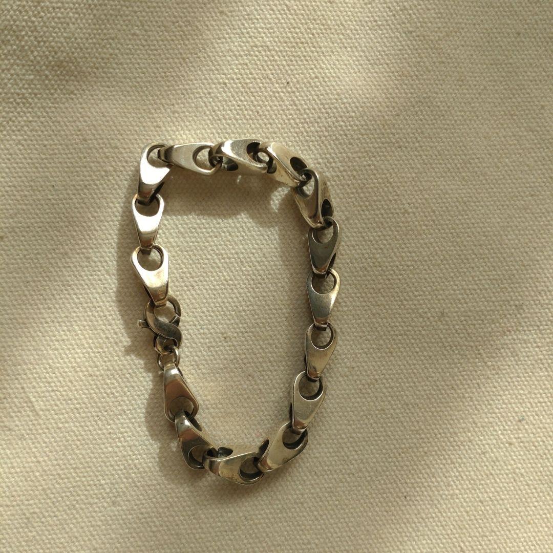 シルバーリンクチェーンブレスレット PPC刻印　パトリックコックス