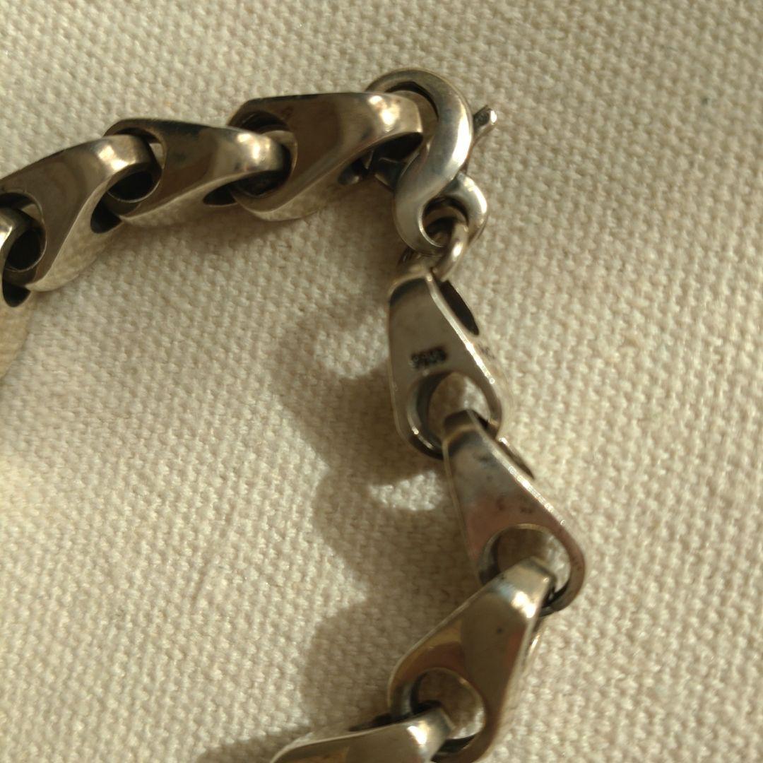 シルバーリンクチェーンブレスレット PPC刻印　パトリックコックス