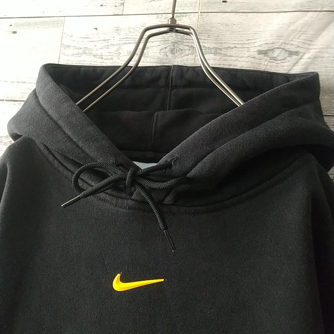 人気☆ナイキ×ノクタ ラバーロゴ センターロゴ パーカー M ブラック