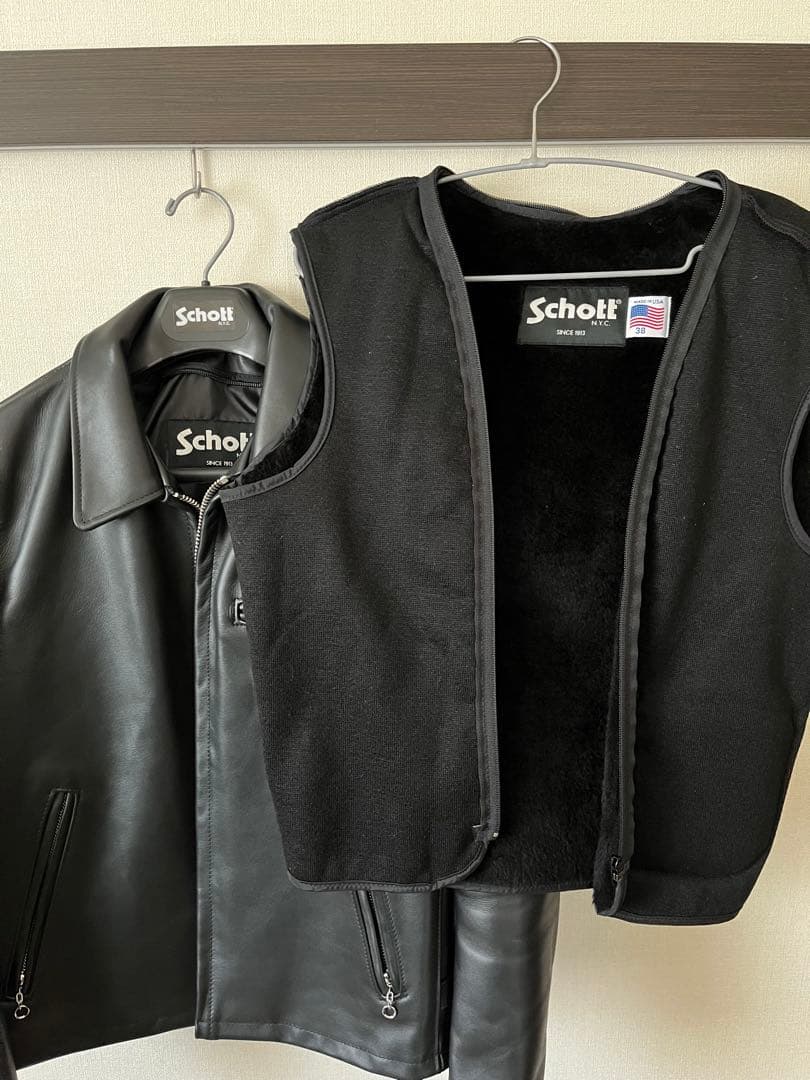 Schott 643 トラッカージャケット 38 ライナー付き