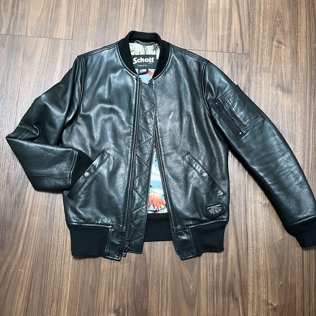 【希少】Schott ロンハーマン Ron herman レザーMA-1 コラボ