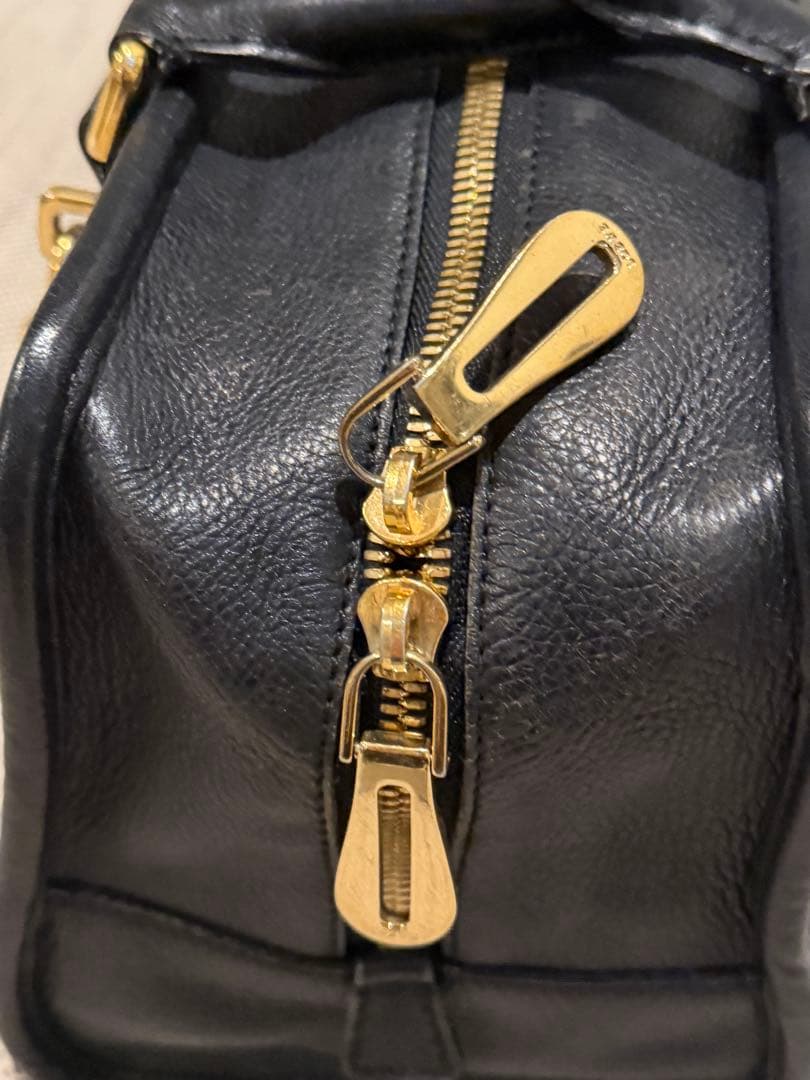 LOEWE アマソナ28 黒ブラック美品鑑定済み中古ボストンゴールドロエベ