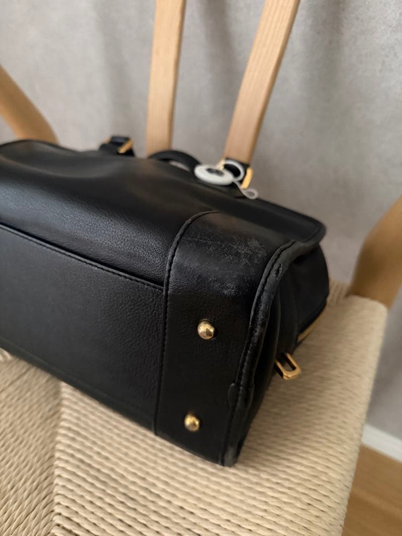 LOEWE アマソナ28 黒ブラック美品鑑定済み中古ボストンゴールドロエベ