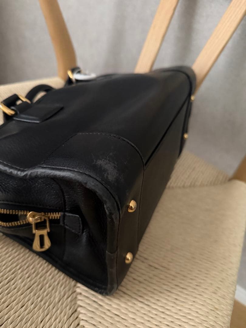 LOEWE アマソナ28 黒ブラック美品鑑定済み中古ボストンゴールドロエベ