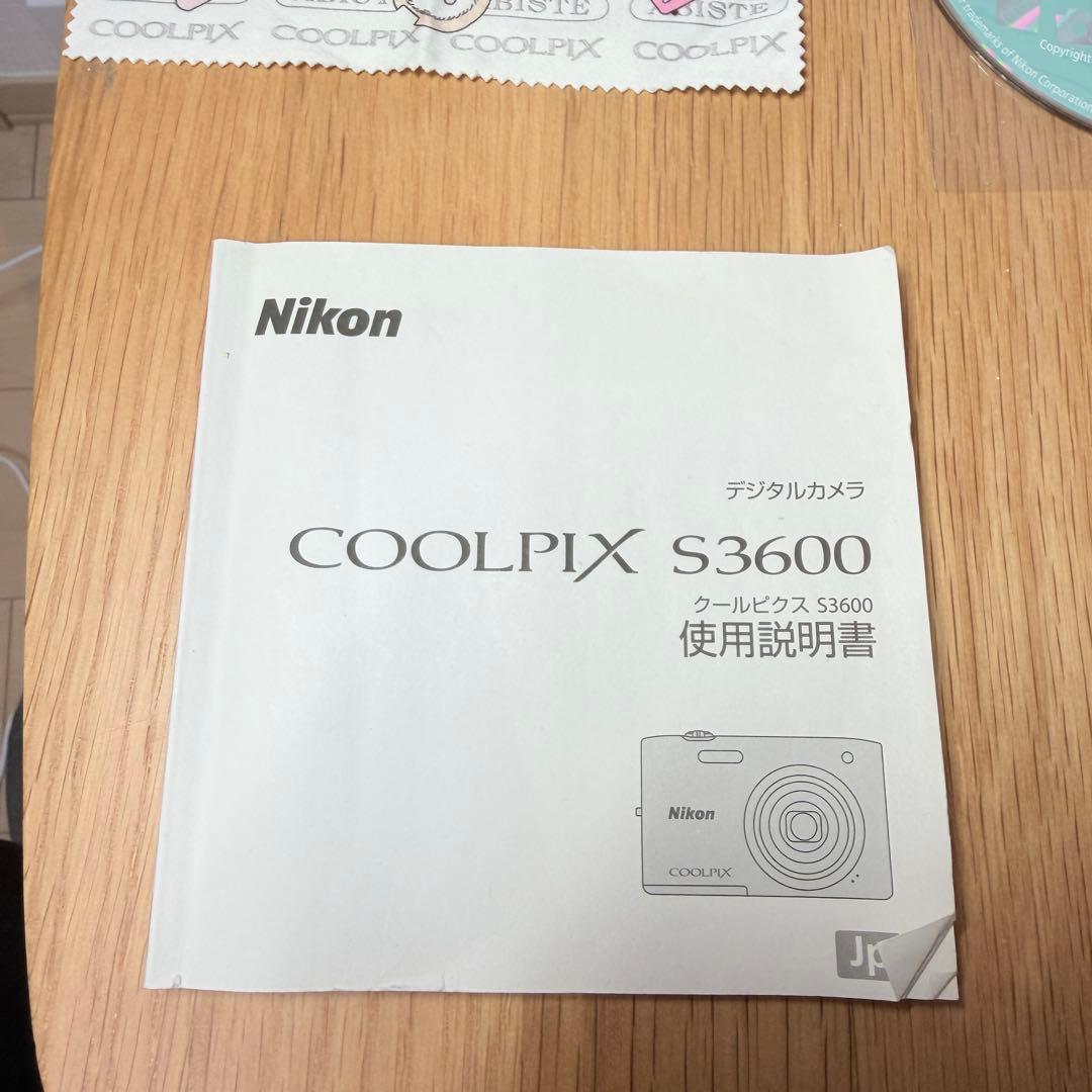 【付属品多】Nikon COOLPIX S3600 ブルー 動作品 箱・説明書付
