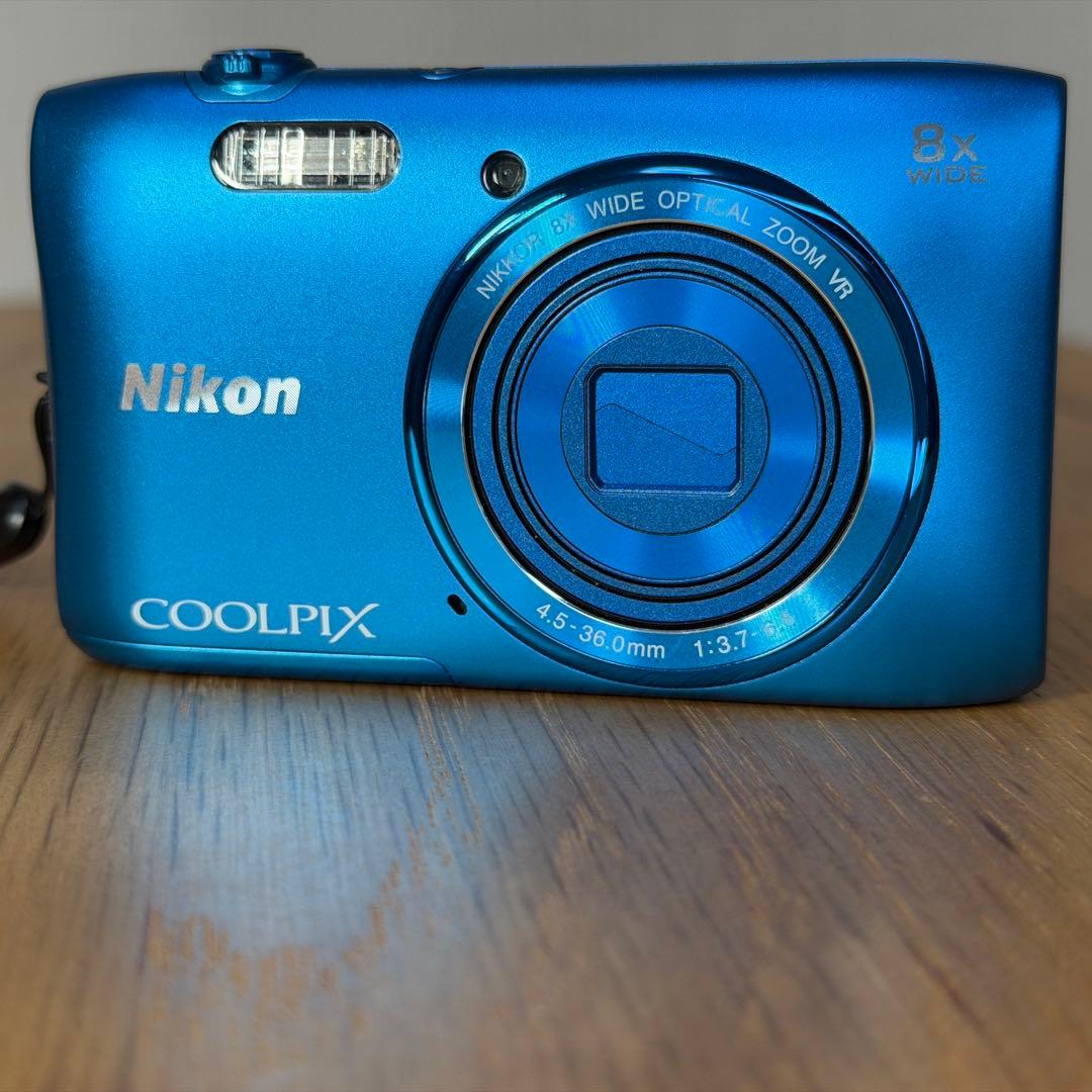 【付属品多】Nikon COOLPIX S3600 ブルー 動作品 箱・説明書付