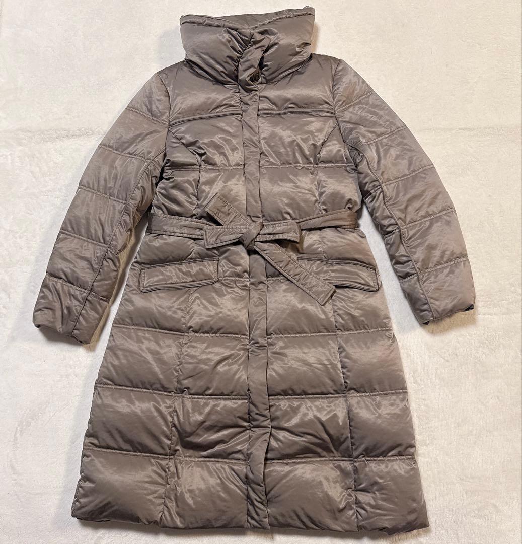 23区 ロングダウンコート ボリュームネック ブラウン 大きいサイズ 44