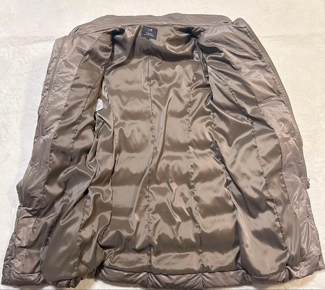 23区 ロングダウンコート ボリュームネック ブラウン 大きいサイズ 44