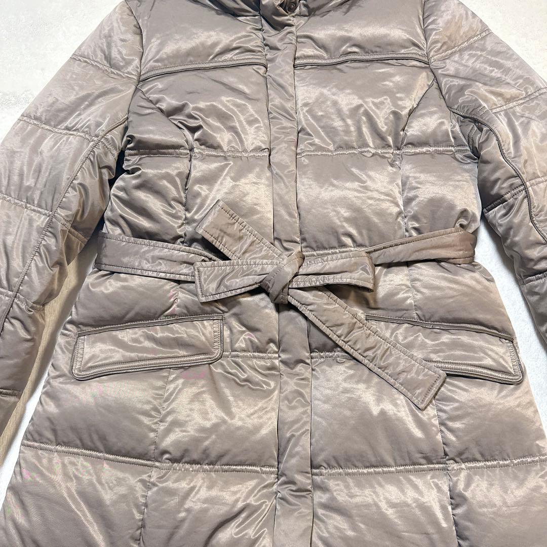 23区 ロングダウンコート ボリュームネック ブラウン 大きいサイズ 44