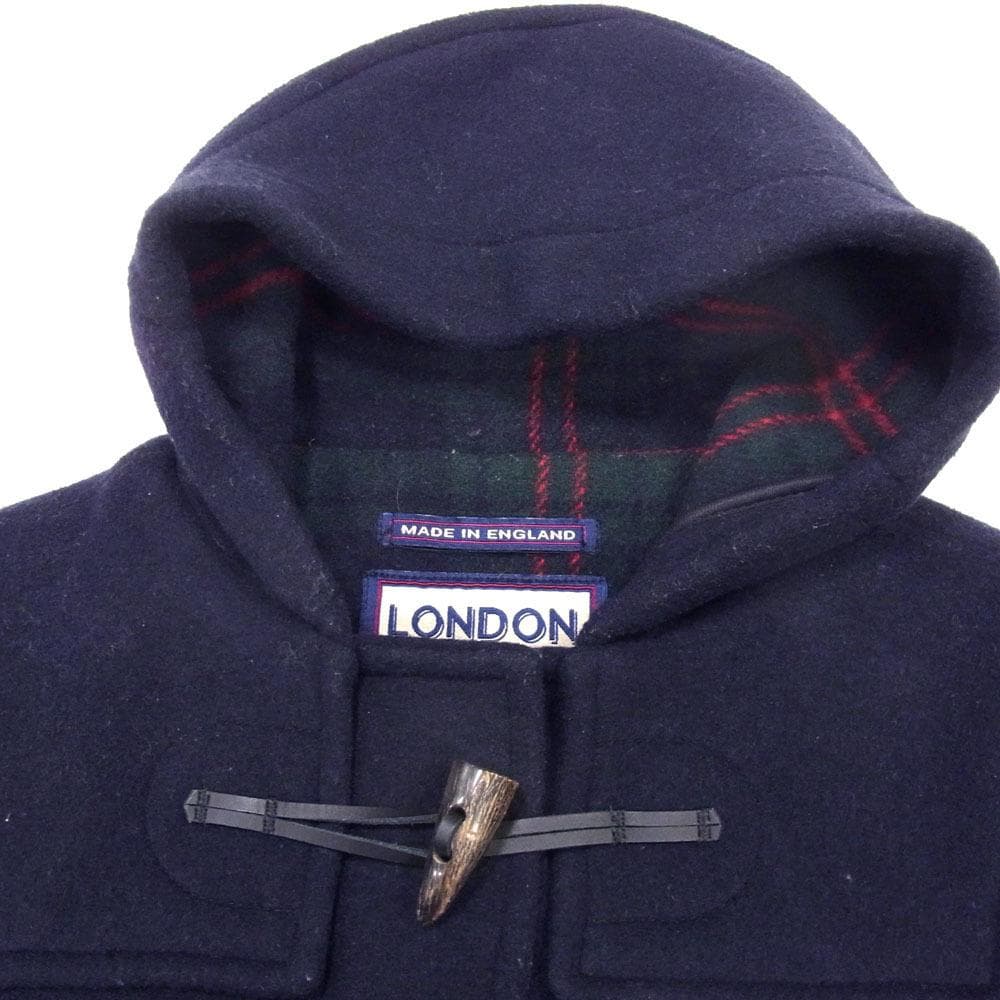 ✈美品　ロンドン トラディション　ウール　ダッフルコート　34　M　濃紺　コラボ