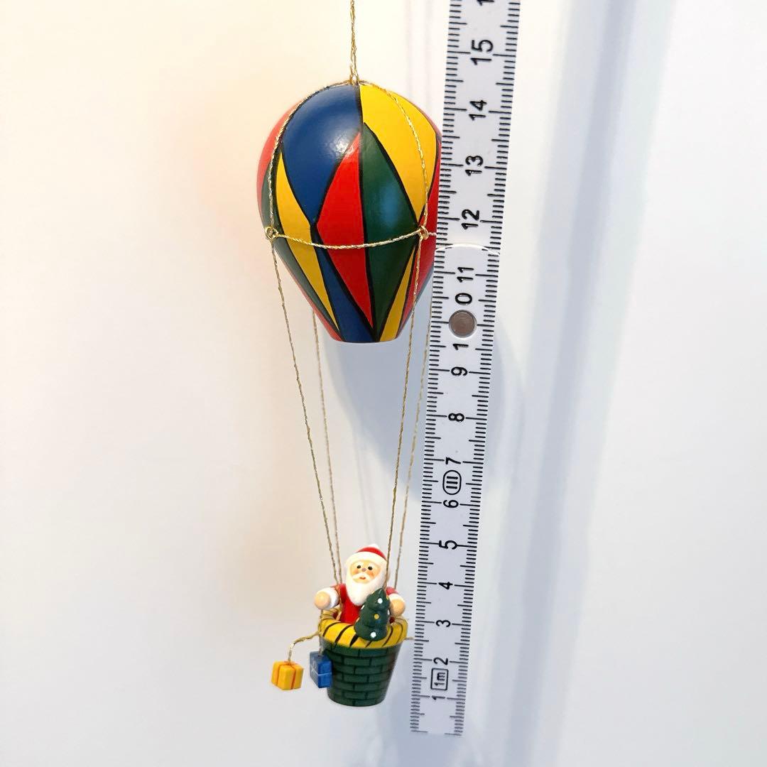 ドイツ　ケーテウォルファルト　クリスマスオーナメント 気球に乗ったサンタ