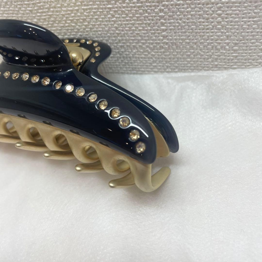 acca ヘアクリップ　ティアラクイーン ブラック/ゴールド 大 L