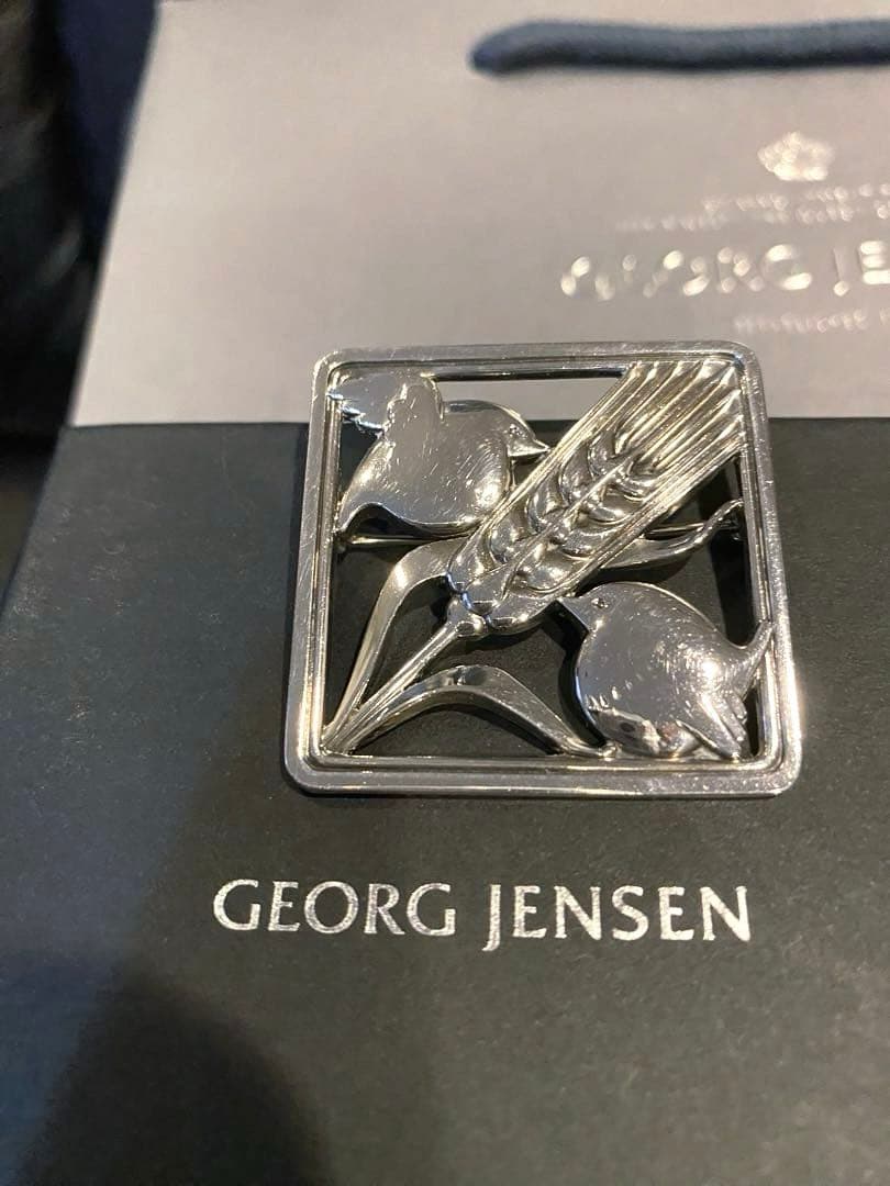 極美品  小鳥 麦 ブローチ #250 925 付属品完備