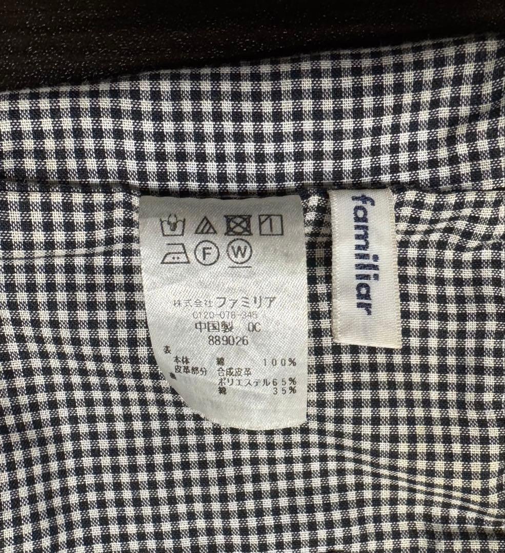 ファミリア デニムバッグ 70周年 限定 ミニ トート バッグ 黒 ブラック