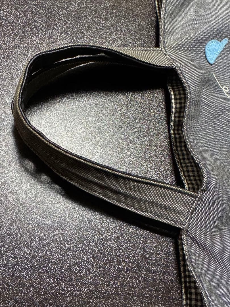 ファミリア デニムバッグ 70周年 限定 ミニ トート バッグ 黒 ブラック