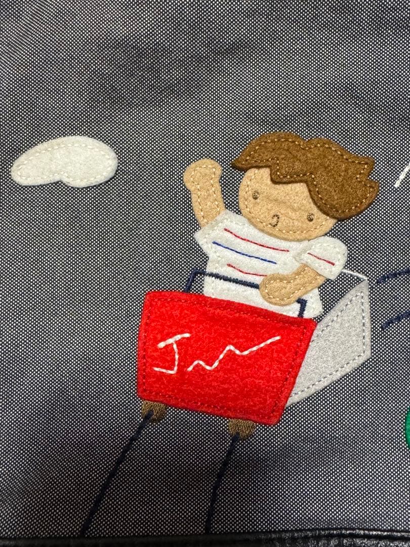 ファミリア デニムバッグ 70周年 限定 ミニ トート バッグ 黒 ブラック