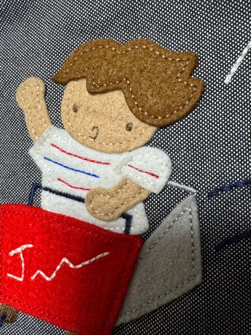 ファミリア デニムバッグ 70周年 限定 ミニ トート バッグ 黒 ブラック