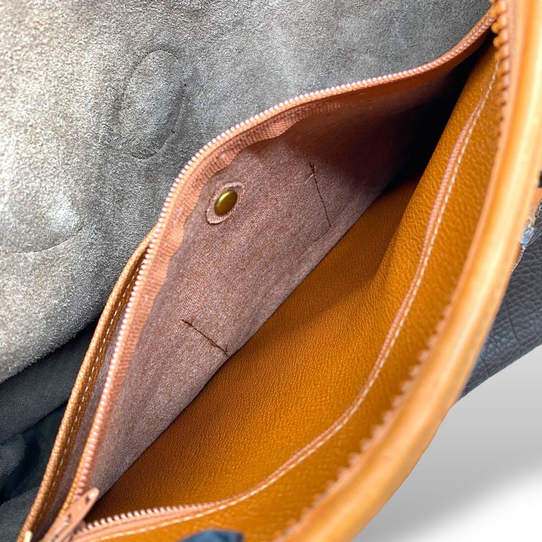 【良品】ドゥーニーアンドバーク ボストンバッグ 2way レザー ブラウン