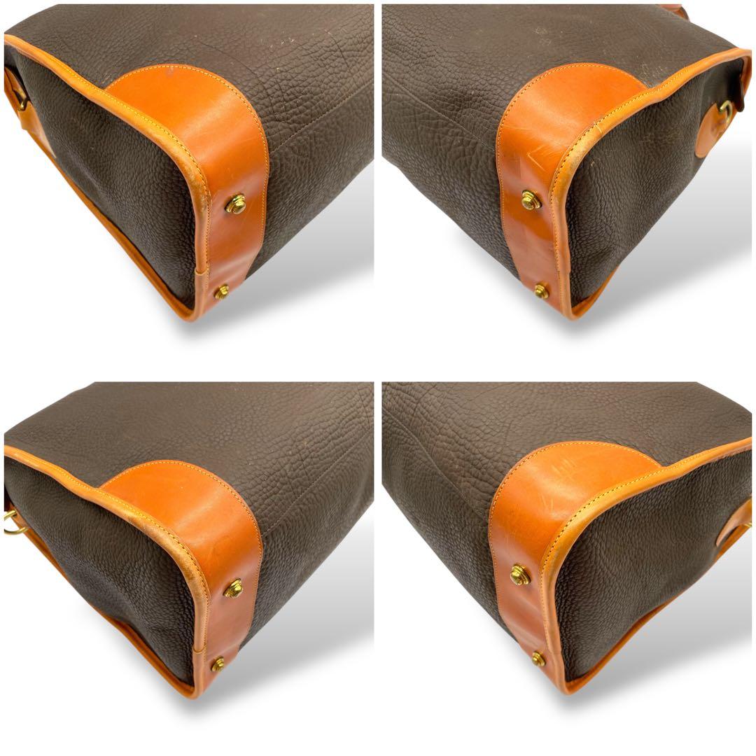 【良品】ドゥーニーアンドバーク ボストンバッグ 2way レザー ブラウン