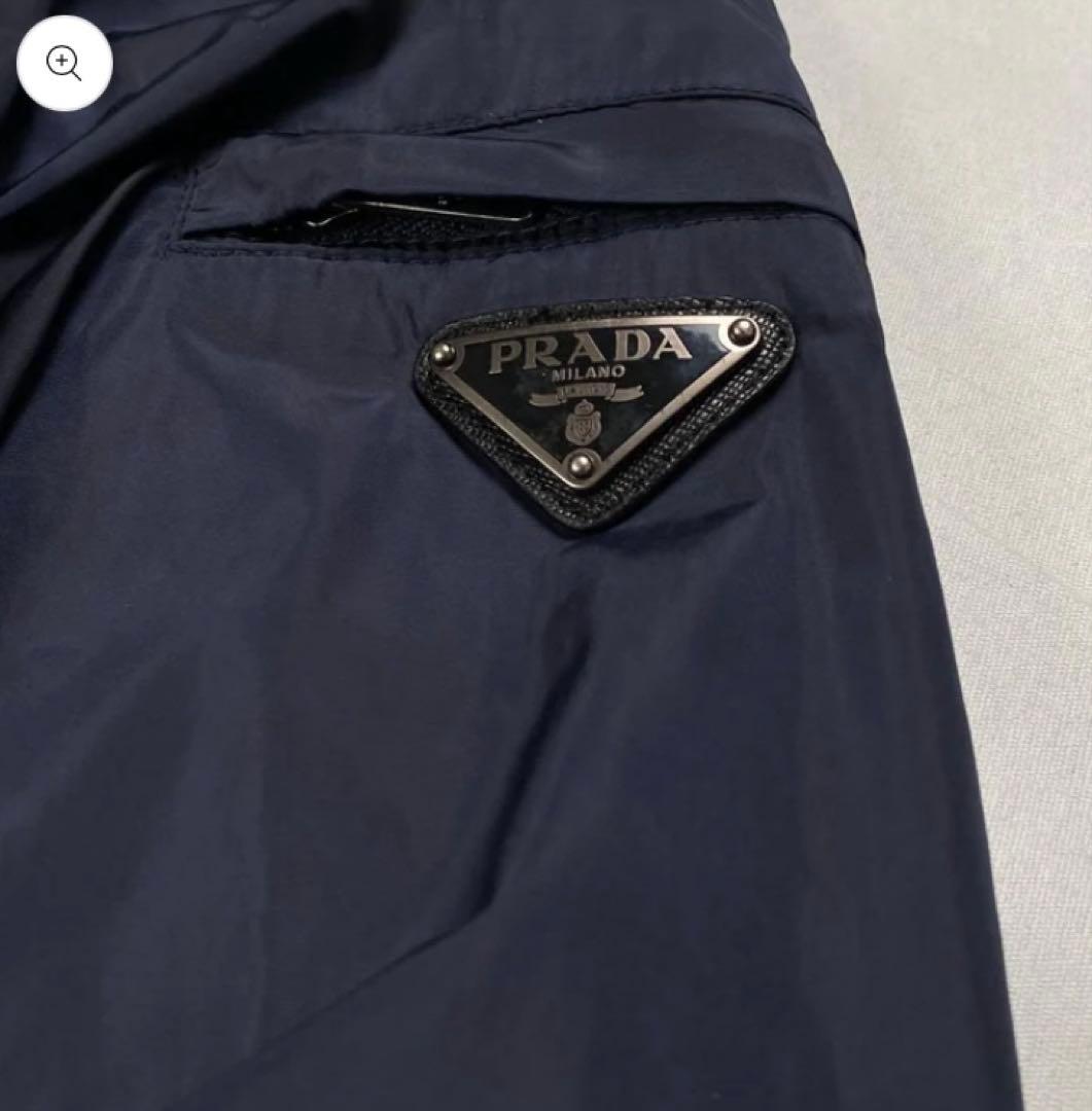 prada ナイロンジャケット エルボーパッチ フード
