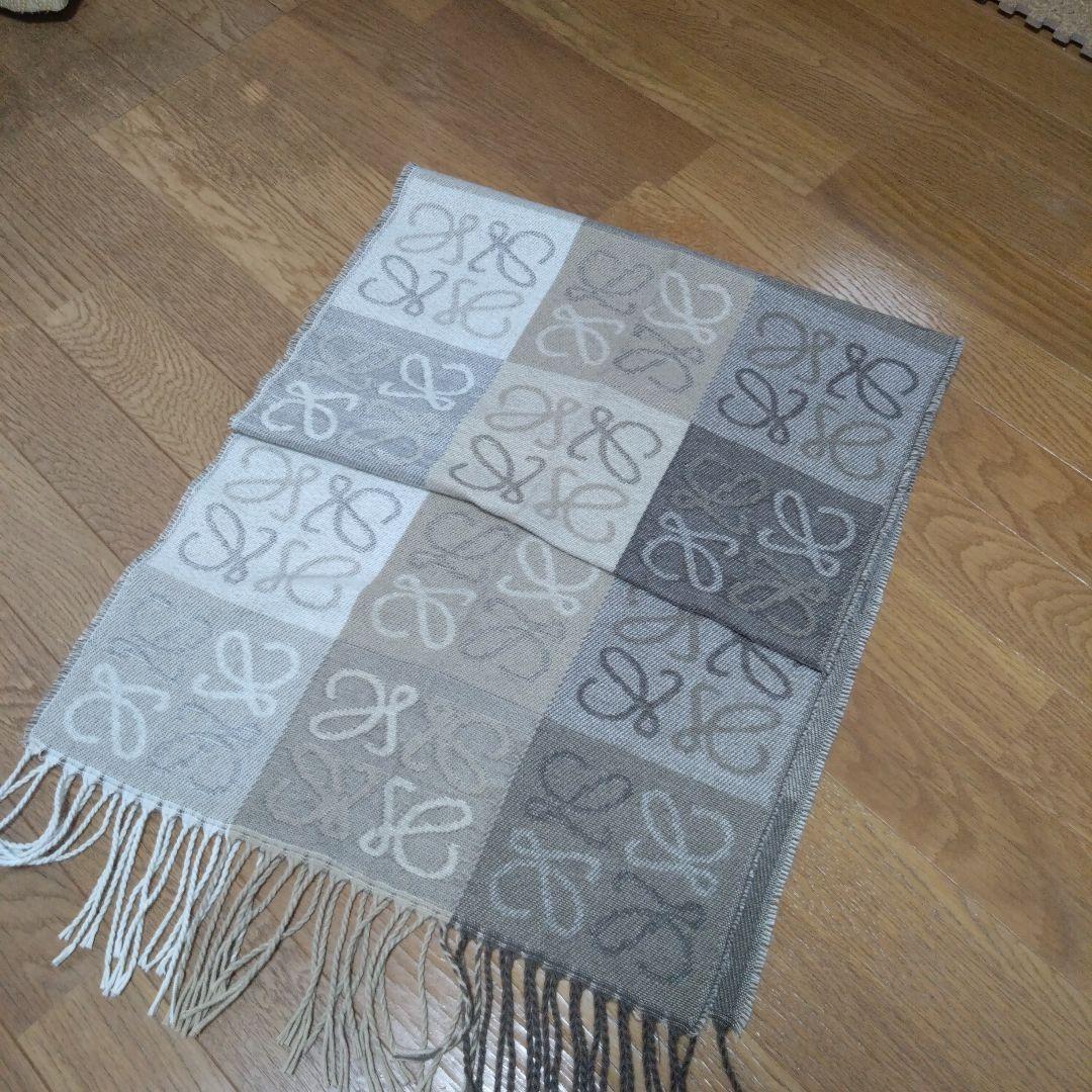 LOEWE マフラー　ロエベ　チェッカーボード