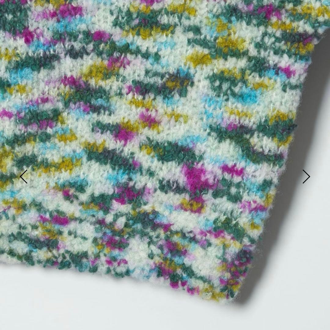 ＜6(ROKU)＞ウールコットン ミックス ニット プルオーバー　KELLY