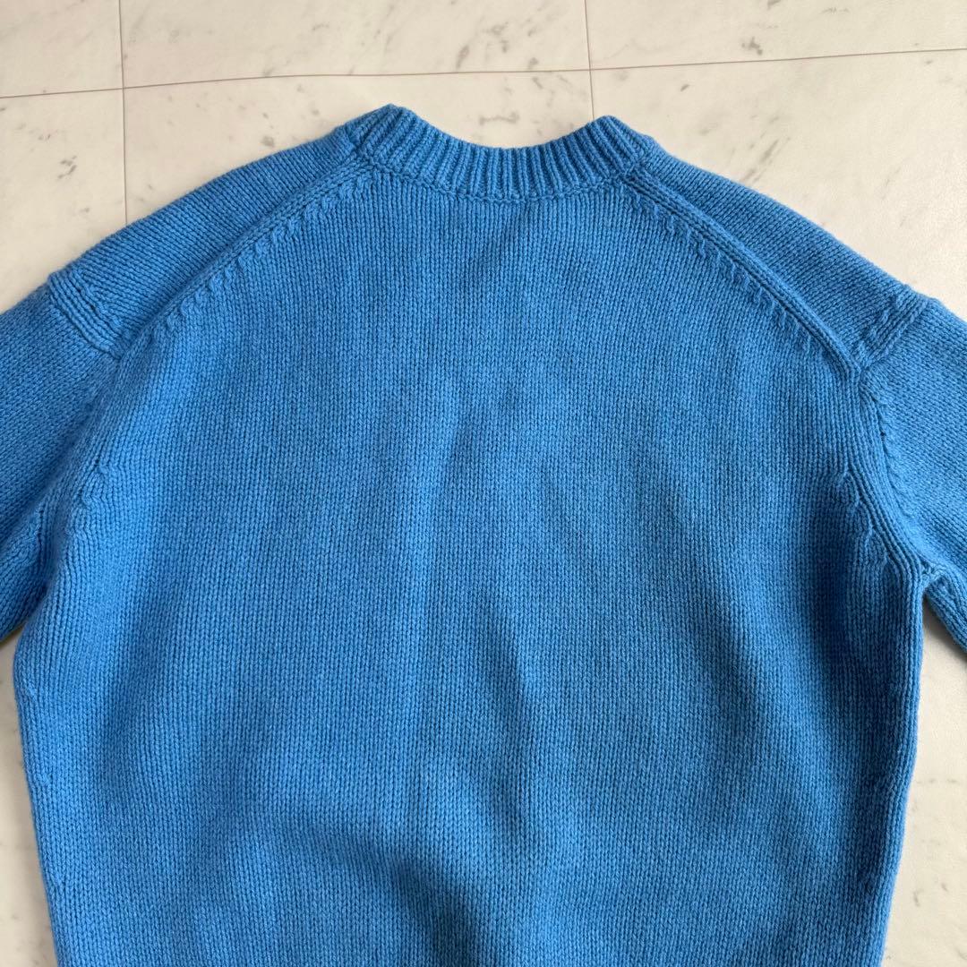 美品 ギャルリーヴィー ファインウール クルーネックプルオーバー◆ブルー