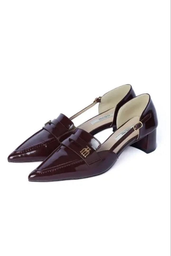 靴 trois Heel Loafers herlipto