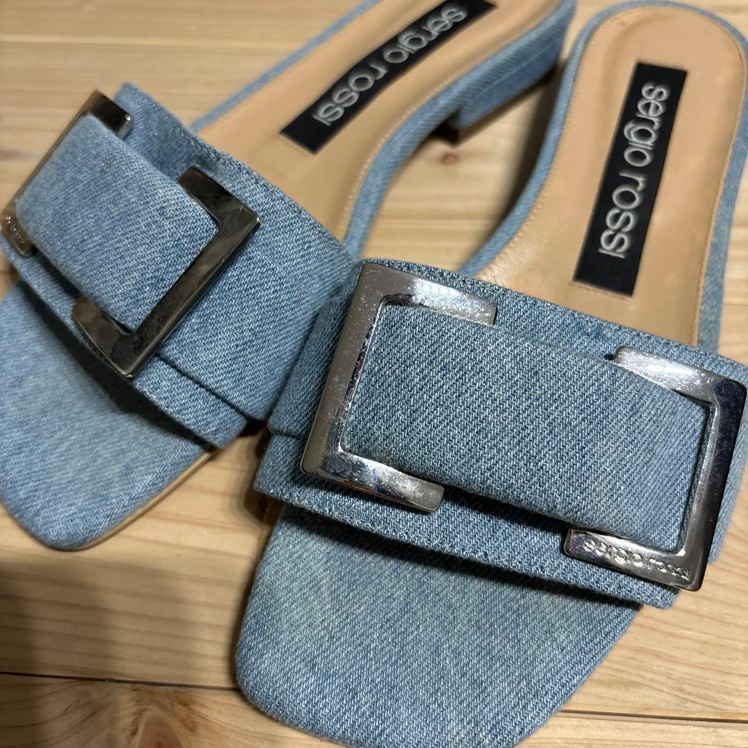sergio rossi デニム ミュール