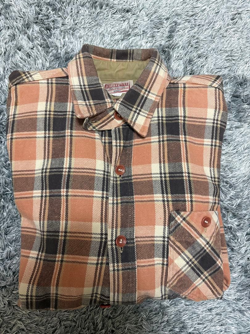 最終価格 旧タグ デラックスウエア ヘビーネルシャツ 廃番モデル日本製