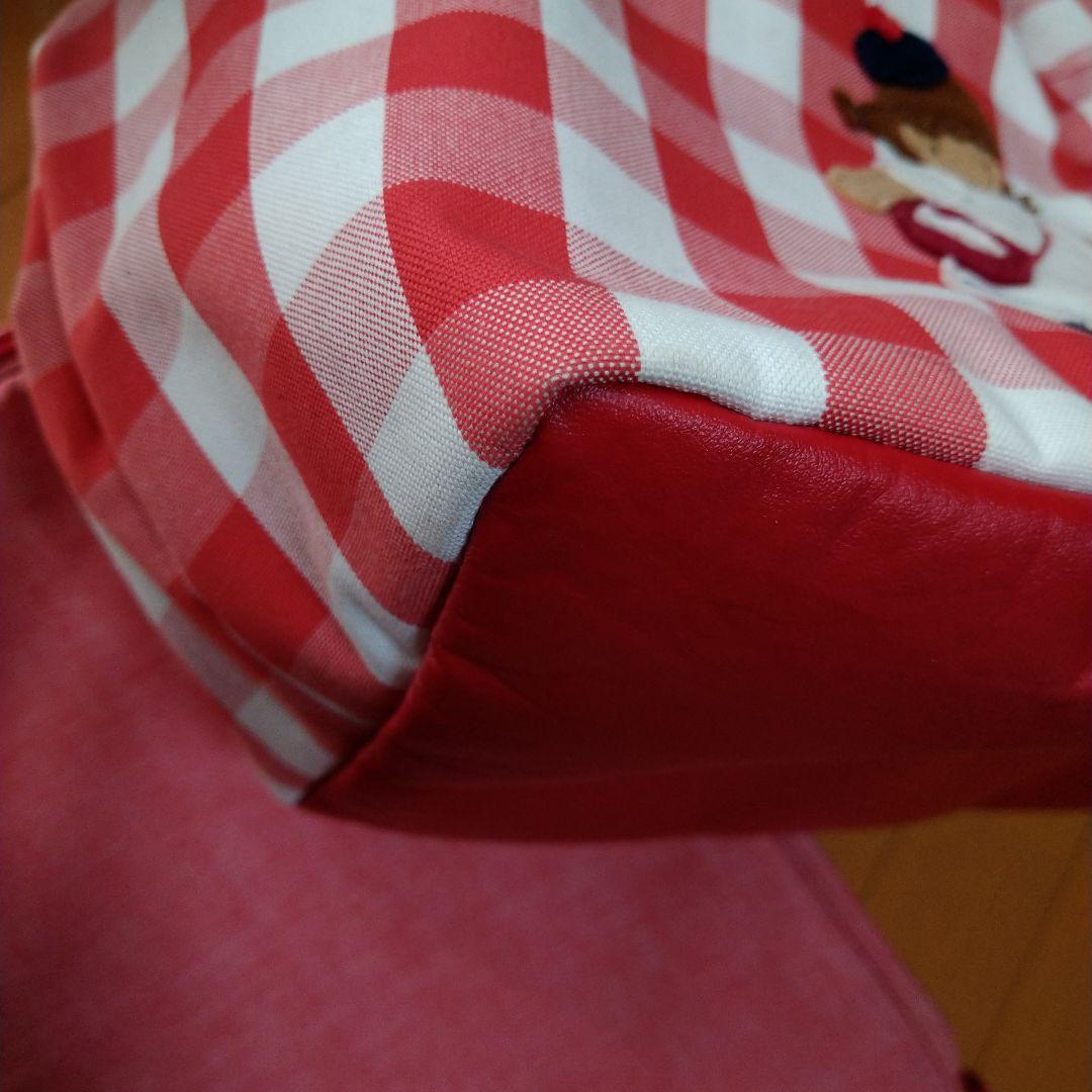 ファミリアショーギンガムチェック美品バッグと新品おむつケース