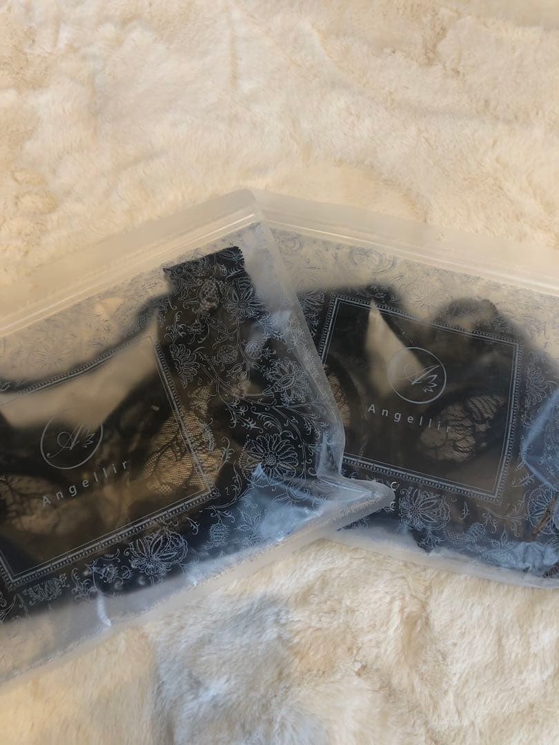 2枚セット アンジェリール(angellir)凛とルームブラ ブラック(S)